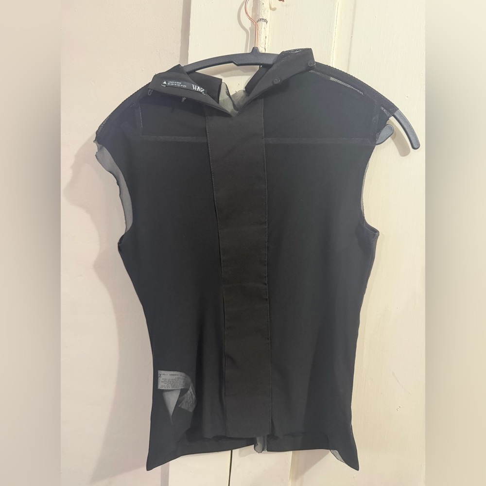 Zara COMBINATION TULLE TOP - Picture 3 of 3